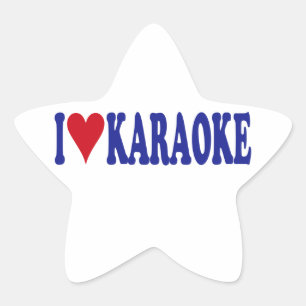 Sticker Étoile I Love Karaoke