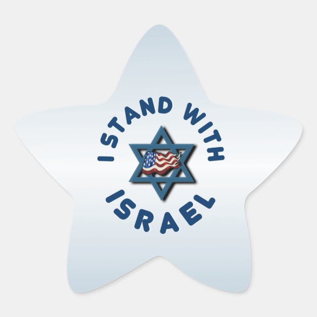 Sticker Étoile I Stand with Israel (Devant)