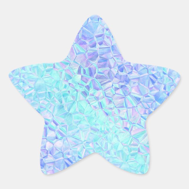 Sticker Étoile icy iridescence : (Devant)