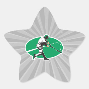 Sticker Étoile illustration vectorielle de baseball hitter