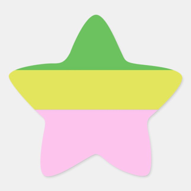 Sticker Étoile image trois couleurs art (Devant)