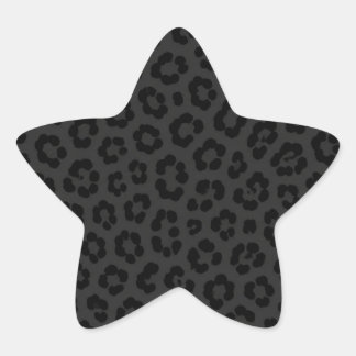 Sticker Étoile Impression animalière tachetée Léopard de minuit