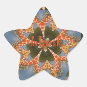 Sticker Étoile Impression d'art Abstrait Giraffe