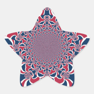 Sticker Étoile Impression d'art de Kaléidoscope