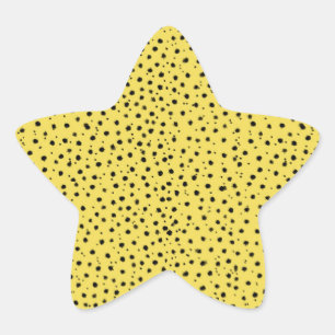 Sticker Étoile Impression guépard dans des couleurs naturelles