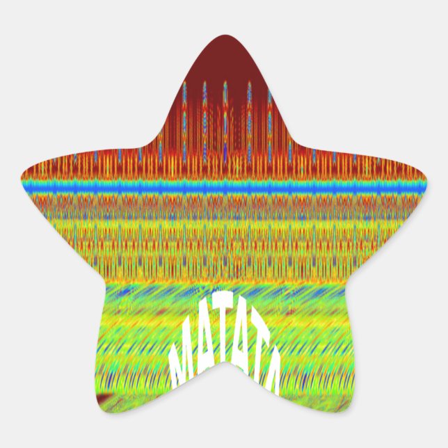 Sticker Étoile Impression Motif géométrique coloré (Devant)