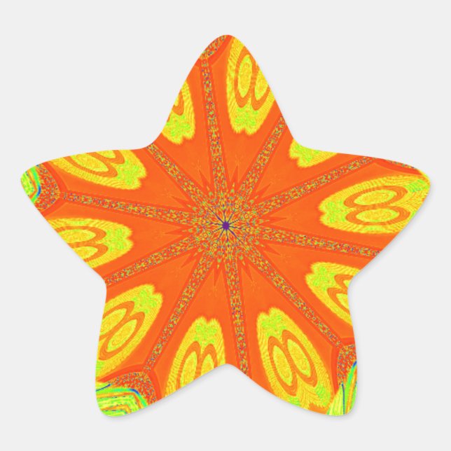 Sticker Étoile Impression Motif Samba (Devant)