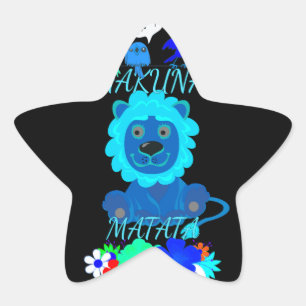 Sticker Étoile Imprimer Hakuna Matata Lion