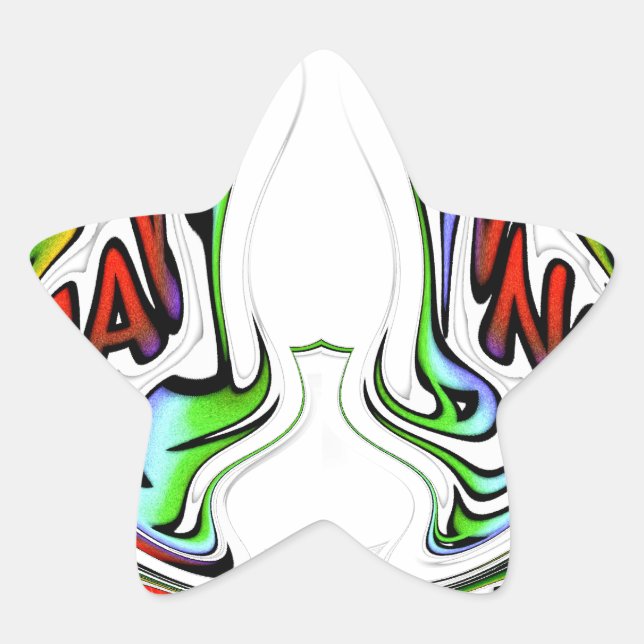 Sticker Étoile Imprimer Hakuna Matata Whirl Art Extraordinaire (Devant)