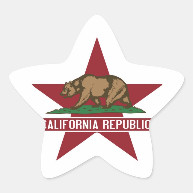 Sticker Étoile Indicateur de la Californie (Devant)