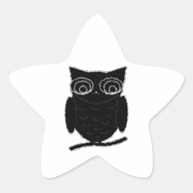 Sticker Étoile Inkblot Owl (Devant)