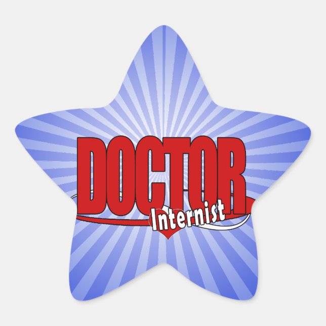 STICKER ÉTOILE INTERNAT MÉDECIN LOGO (Devant)
