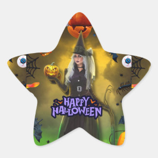Sticker Étoile Invitation d'anniversaire Spooktacular Halloween