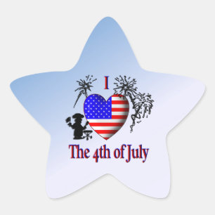 Sticker Étoile J'ai le 4 juillet