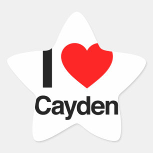 Sticker Étoile j'aime cayden