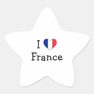 Sticker Étoile J'aime la France
