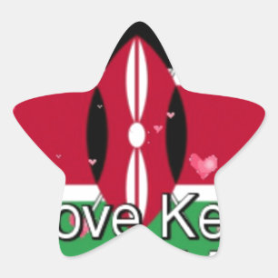 Sticker Étoile J'aime le Kenya et impression d'art "Hakuna Matata