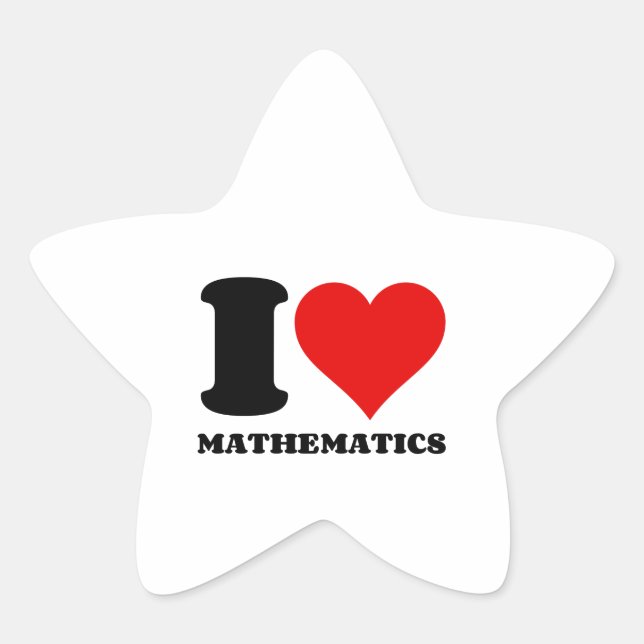 STICKER ÉTOILE J'AIME LES MATHÉMATIQUES (Devant)