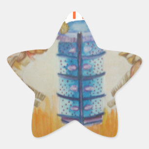 Sticker Étoile Jambo Jumbo African Kids Elephants Art Imprimer