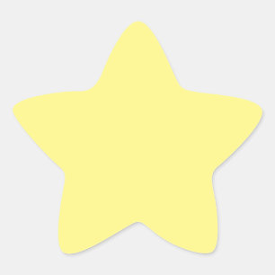 Sticker Étoile jaune citron, couleur solide,