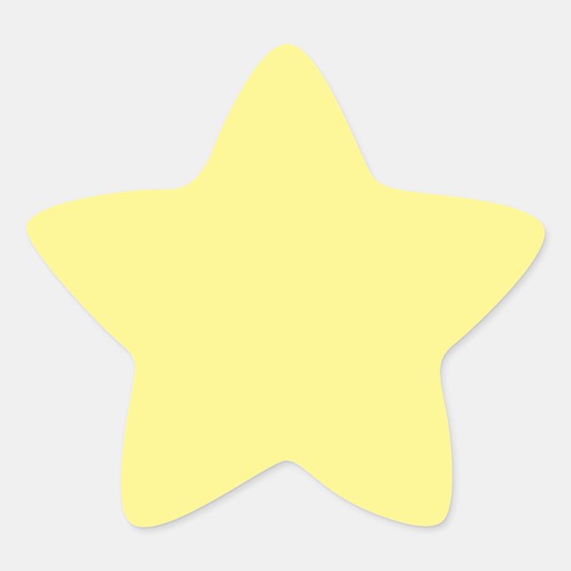 Sticker Étoile jaune citron, couleur solide, (Devant)