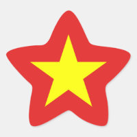 Sticker étoile jaune drapeau du Vietnam