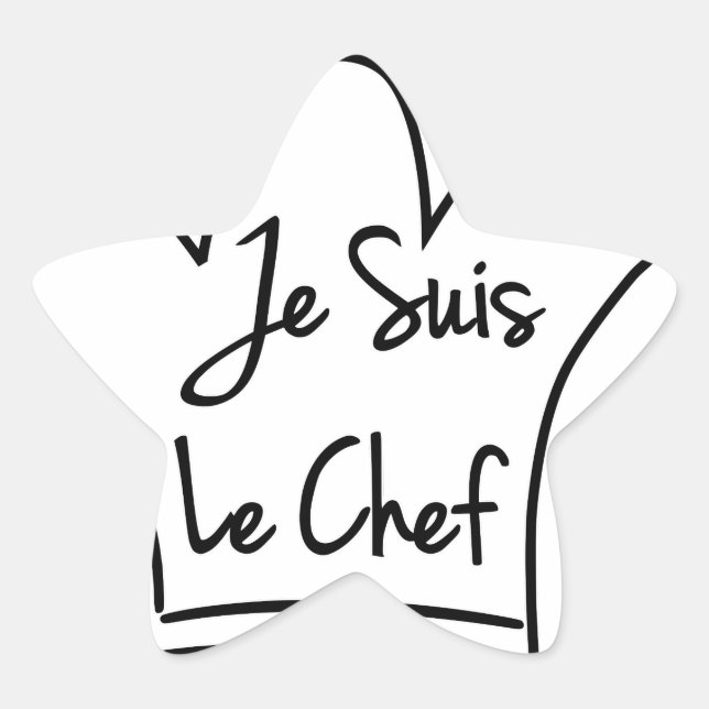 Sticker Étoile Je Suis Le Chef (Devant)
