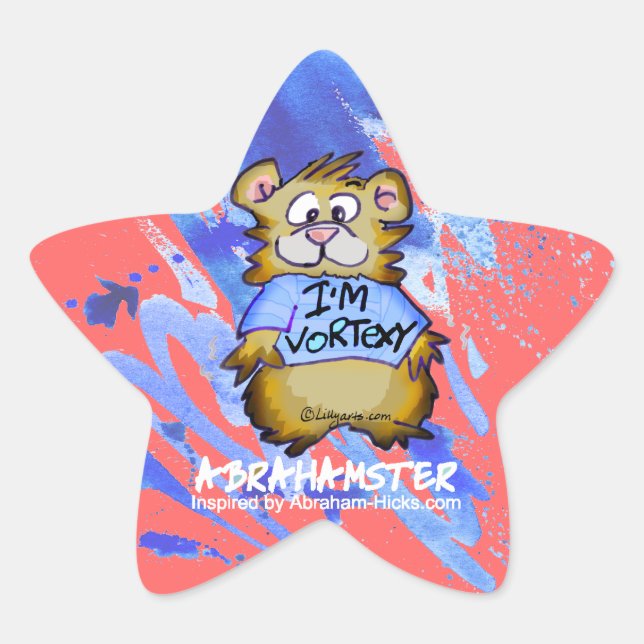 Sticker Étoile Je suis Vortexy Abrahamster Star (Devant)