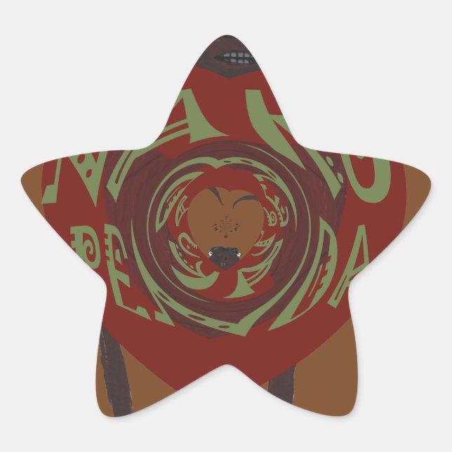 Sticker Étoile Je T'Aime ! Nakupenda Sana (Devant)