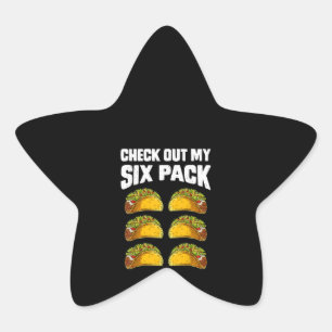 Sticker Étoile Jetez Un Coup D'Oeil À Mes Six Tacos Cinco De Mayo