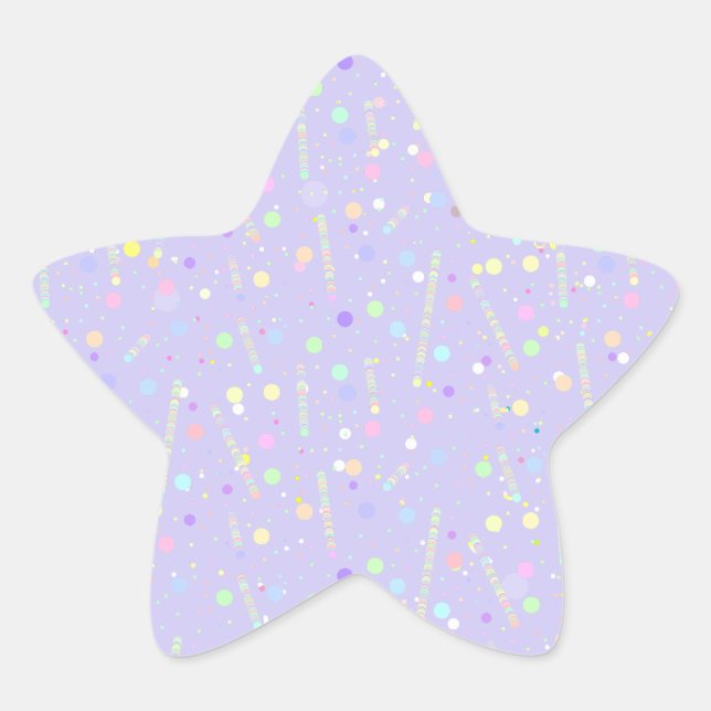 Sticker Étoile Joli pastel violet esthétique (Devant)