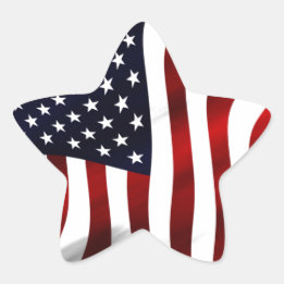 Sticker Étoile Jour de l'indépendance patriotique du drapeau amér