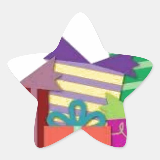 Sticker Étoile Joyeux anniversaire (Devant)