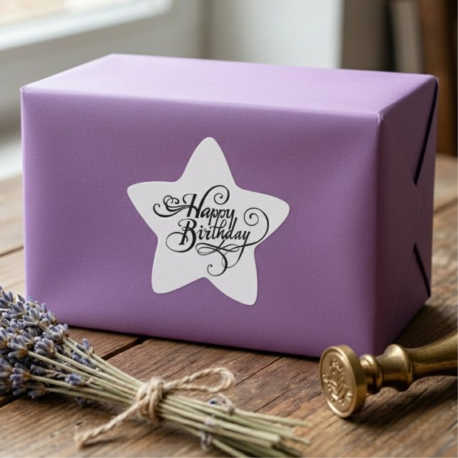 Sticker Étoile Joyeux anniversaire (Happy Birthday Star Sticker)