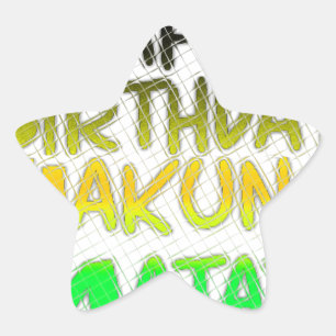 Sticker Étoile Joyeux anniversaire Hakuna Matata eco Inspirationa