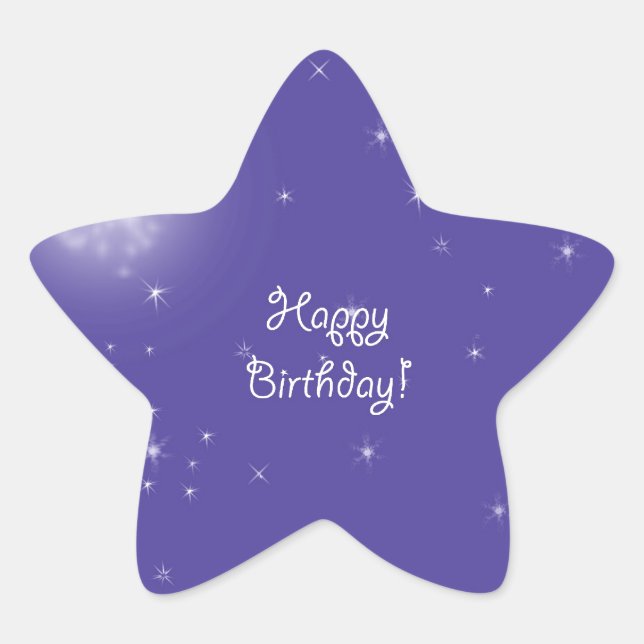 Sticker Étoile Joyeux anniversaire Midnight Moon Imaginaire (Devant)