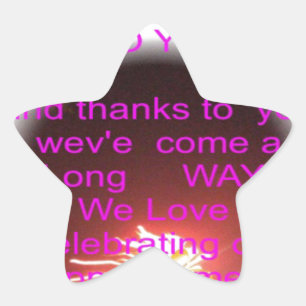 Sticker Étoile Joyeux anniversaire pour vous