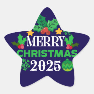 Sticker Étoile Joyeux Noël 2025-86303