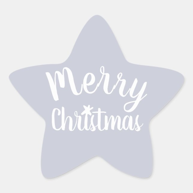 Sticker Étoile Joyeux Noël Gris (Devant)