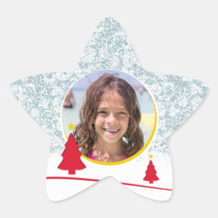 Sticker Étoile Joyeux Noël hiver Illustration