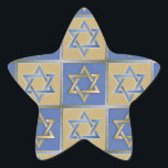 Sticker Étoile Judaica Star de David Metal Gold Blue<br><div class="desc">You are viewing The Lee Hiller Design Collection. Appareil,  Venin & Collectibles Lee Hiller Photofy or Digital Art Collection. You can view her her Nature photographiy at at http://HikeOurPlanet.com/ and follow her hiking blog within Hot Springs National Park.</div>