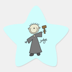 Sticker Étoile Juge Stick Figure