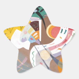 Sticker Étoile La courbe dominante de Kandinsky Abstraite