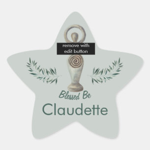 Sticker Étoile La déesse païenne personnalisée