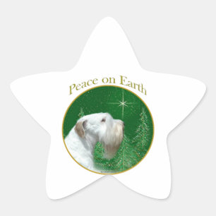 Sticker Étoile La paix de Sealyham Terrier sur Terre