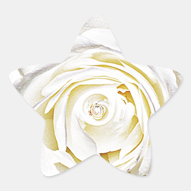 Sticker Étoile La rose blanche de l'amour_ (Devant)
