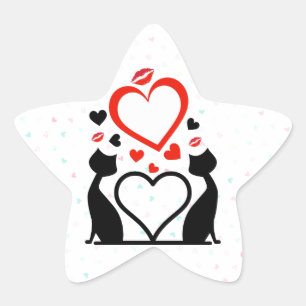 Sticker Étoile la Saint-Valentin sont Pew Pew