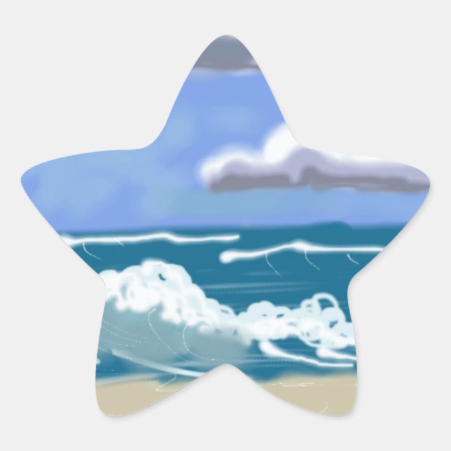 Sticker Étoile La vie est meilleure à la plage (Devant)
