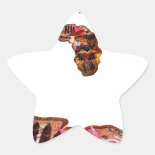 Sticker Étoile L'Afrique en mouvement : Carte Kaleidoscope