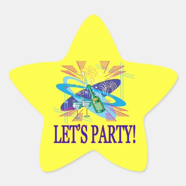 Sticker Étoile Laisse la partie (Devant)